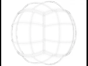 Wireframe Shape Geometric Volley Ball 3D Print Model