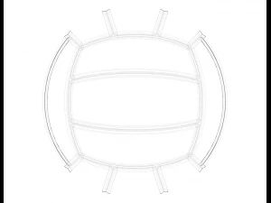 Wireframe Shape Geometric Volley Ball 3D Print Model