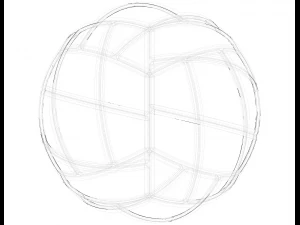 Wireframe Shape Geometric Volley Ball 3D Print Model