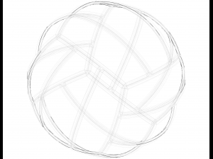 Wireframe Shape Geometric Volley Ball Model do druku 3D