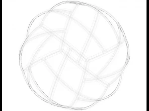Wireframe Shape Geometric Volley Ball 3D Print Model