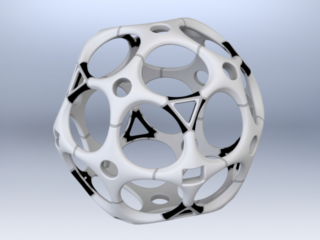 Wireframe Shape Geometric Holes Pattern Ball 3D-printmodel .c4d .max .obj .3ds .fbx .stl .blend 