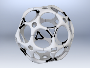 Wireframe Shape Geometric Holes Pattern Ball 3D प्रिंट मॉडल