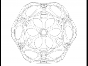 Wireframe Shape Geometric Holes Pattern Ball 3D-printmodel