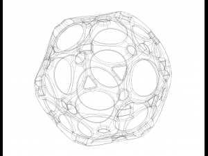 Wireframe Shape Geometric Holes Pattern Ball 3D-printmodel