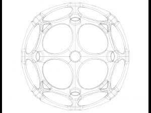 Wireframe Shape Geometric Holes Pattern Ball 3D-printmodel
