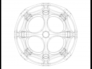 Wireframe Shape Geometric Holes Pattern Ball 3D-printmodel