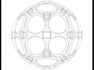 Wireframe Shape Geometric Holes Pattern Ball 3D-printmodel