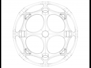 Wireframe Shape Geometric Holes Pattern Ball 3D-printmodel