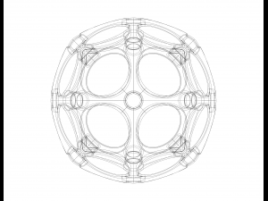 Wireframe Shape Geometric Holes Pattern Ball 3D-printmodel
