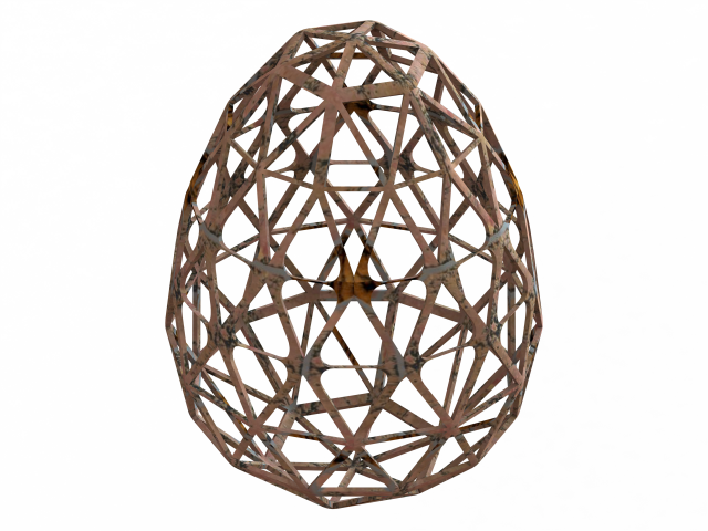 Wireframe Shape Geometric Egg Model do druku 3D .c4d .max .obj .3ds .fbx .stl .blend 