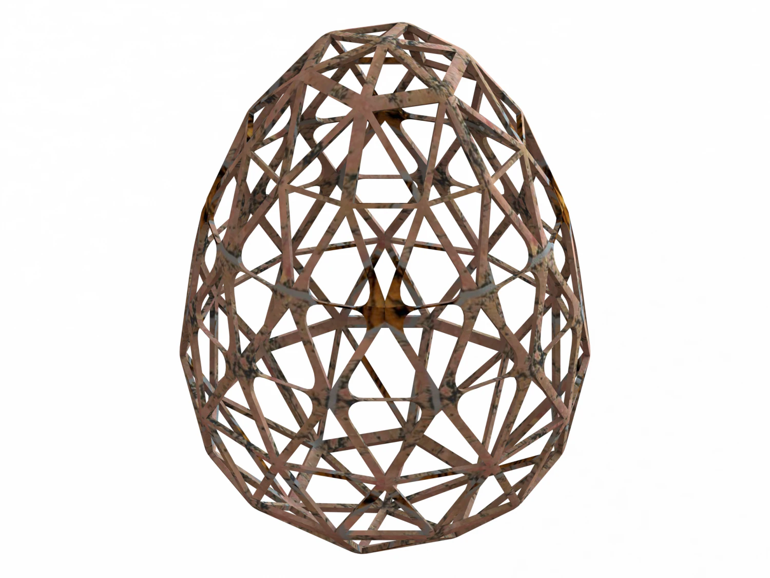 Wireframe Shape Geometric Egg 3D Print Model .c4d .max .obj .3ds .fbx .stl .blend 