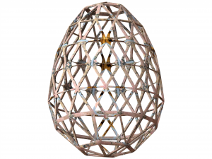Wireframe Shape Geometric Egg Model do druku 3D