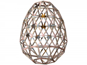 Wireframe Shape Geometric Egg 3D Print Model