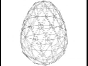 Wireframe Shape Geometric Egg Model do druku 3D