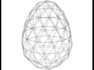 Wireframe Shape Geometric Egg 3D Print Model