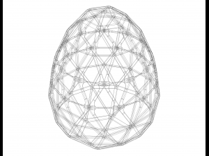 Wireframe Shape Geometric Egg Model do druku 3D