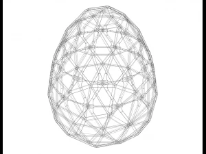 Wireframe Shape Geometric Egg 3D Print Model