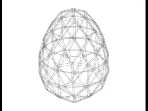 Wireframe Shape Geometric Egg 3D Print Model