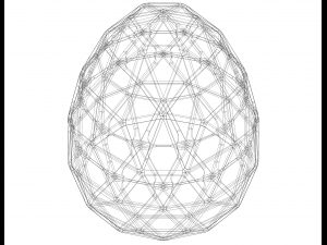 Wireframe Shape Geometric Egg Model do druku 3D