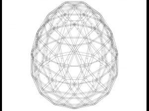 Wireframe Shape Geometric Egg 3D Print Model