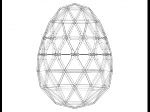 Wireframe Shape Geometric Egg 3D Print Model