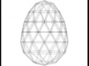 Wireframe Shape Geometric Egg Model do druku 3D
