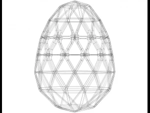 Wireframe Shape Geometric Egg 3D Print Model