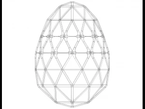 Wireframe Shape Geometric Egg 3D Print Model