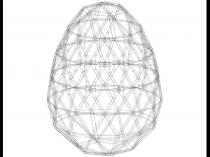 Wireframe Shape Geometric Egg Model do druku 3D