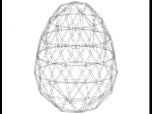 Wireframe Shape Geometric Egg 3D Print Model