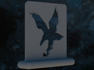 3D Art Eagle Stencil 3D 打印模型