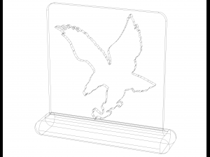 3D Art Eagle Stencil 3D-Druckmodell