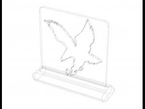 3D Art Eagle Stencil 3D-Druckmodell