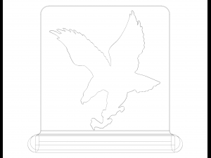 3D Art Eagle Stencil 3D-Druckmodell