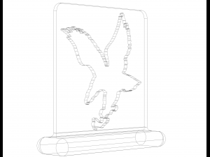 3D Art Eagle Stencil 3D-Druckmodell