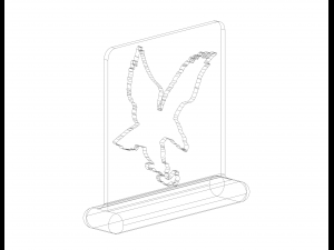 3D Art Eagle Stencil 3D-Druckmodell