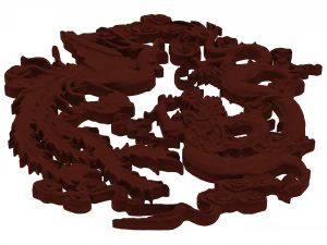 Plantilla de drag&oacute;n y f&eacute;nix de arte 3D Modelo de impresión 3D