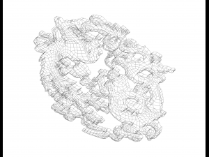 3D Art Dragon and Phoenix Stencil 3D 打印模型