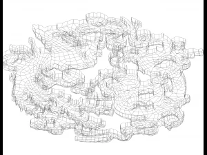 3D Art Dragon and Phoenix Stencil 3D Print Model