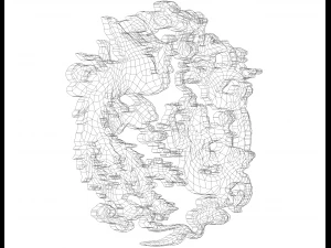 3D Art Dragon and Phoenix Stencil 3D Print Model