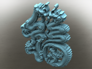 3D Art Chinese Dragon Stencil Modelo de Impressão 3D