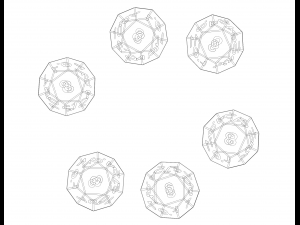 12 Sided Game Dice 6 Colors Modèles 3D en vedette