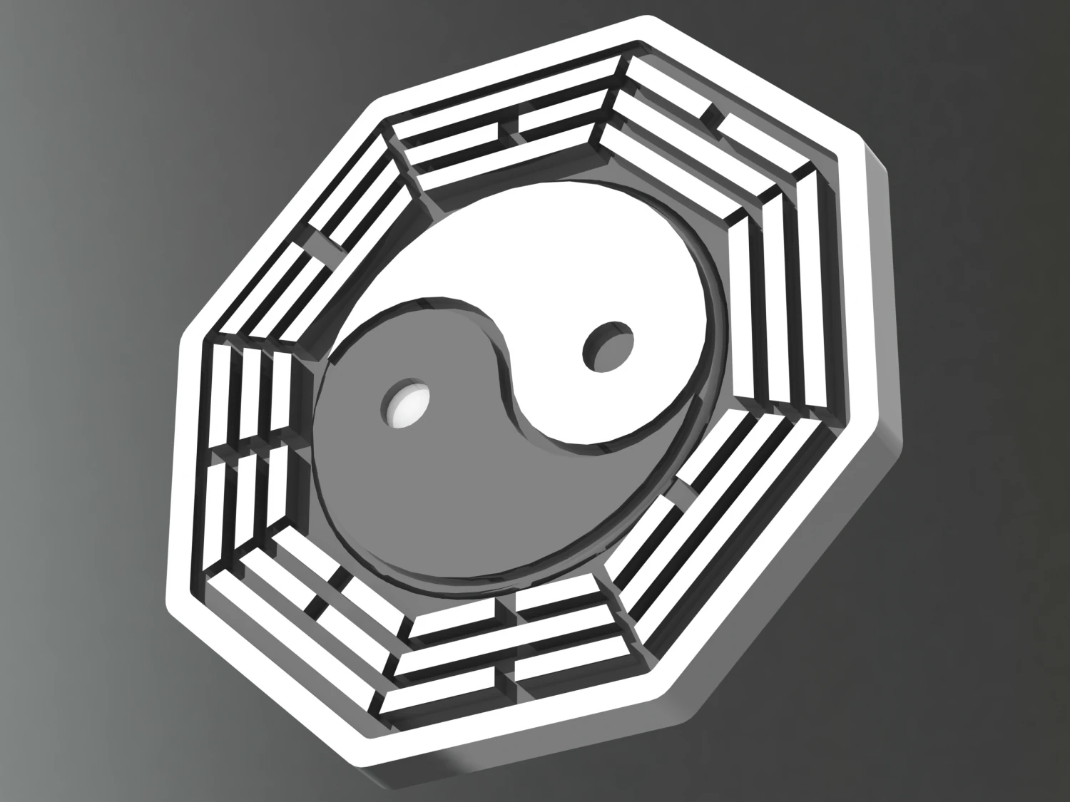 Chinese Taiji and Bagua 3D Print Model .c4d .max .obj .3ds .fbx .stl .blend 