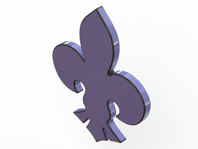 Scout Symbol Stencil 3D Print Model .c4d .max .obj .3ds .fbx .stl .blend 