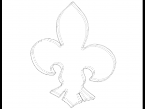 Scout Symbol Stencil 3D Print Model