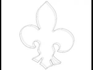 Scout Symbol Stencil 3D Print Model