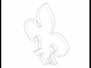 Scout Symbol Stencil 3D Print Model