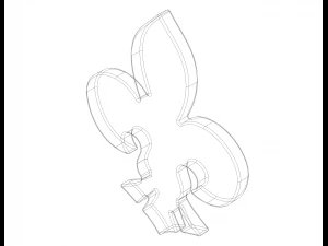 Scout Symbol Stencil 3D Print Model