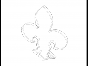 Scout Symbol Stencil 3D Print Model